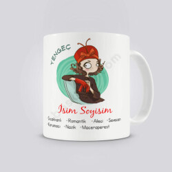 Yengeç Burcu Tasarımlı Kendin Tasarla Baskılı Kupa online tasarla