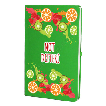 Meyve Tasarımlı Yeşil Ajanda online tasarla