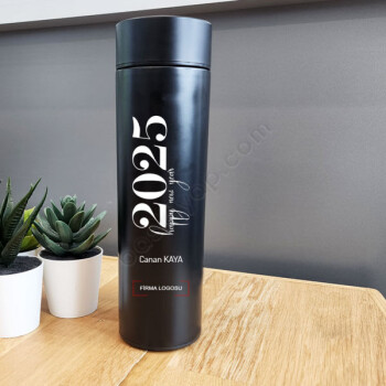 Yılbaşı Hediyesi Kişiye Özel Dijital Göstergeli  Termos online tasarla