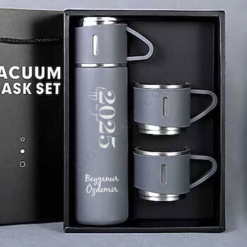 Yılbaşı İçin Paslanmaz Çelik Termos Seti online tasarla