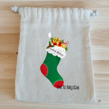 Yılbaşı Kesesi Kişiye Özel Baskılı Kese online tasarla