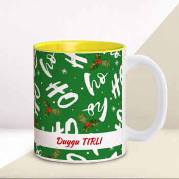 Yılbaşı Konsept İçi Sarı Kupa online tasarla