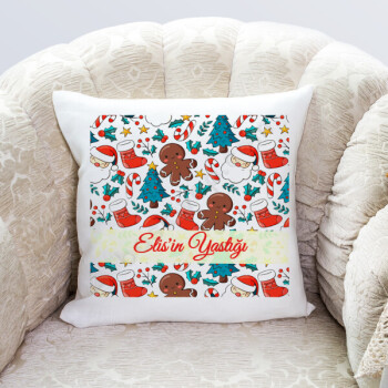 Yılbaşı Konseptli Yastık Kılıfı online tasarla