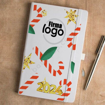 Yılbaşı Şeker Tasarım Beyaz Ajanda online tasarla