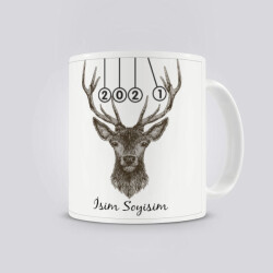 Yılbaşı Tasarım Geyik Figürlü Kupa online tasarla