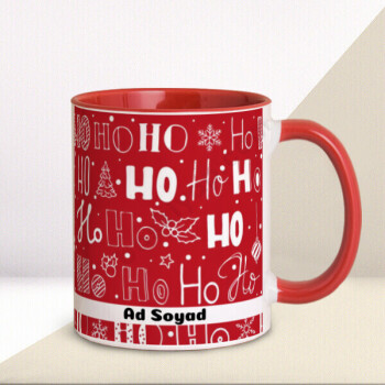 Yılbaşı Temalı Baskılı Kupa - Kırmızı online tasarla