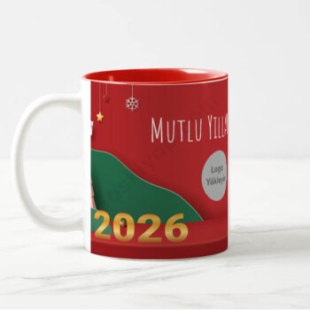 Yılbaşı Temalı İçi Kırmızı Kupa online tasarla