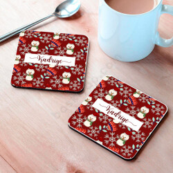 Yılbaşına Özel 3 Bardak Altlığı online tasarla