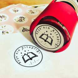 Yıldızlı Kütüphane Kaşesi online tasarla