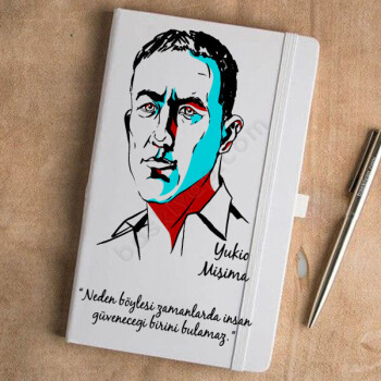 Yukio Mişima Tasarımlı Beyaz Ajanda online tasarla