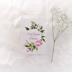 Yuvarlak Çerçeveli 2  Bohça Kartı online tasarla