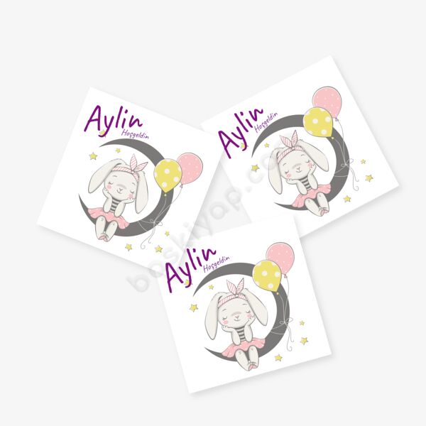Tavşan Tasarımlı Sticker online tasarla
