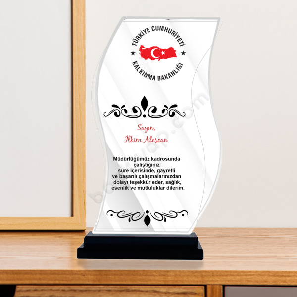 Tayin Olanlara Özel Kristal Plaket 2 online tasarla
