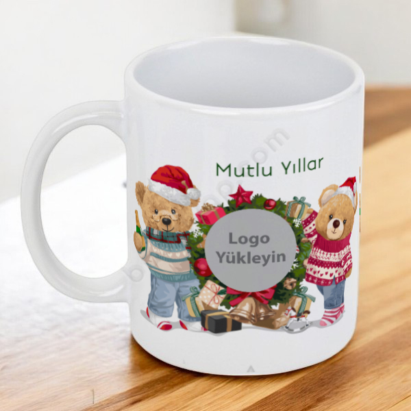 Teddy Ayıcık Tasarımlı Beyaz Kupa Bardak online tasarla