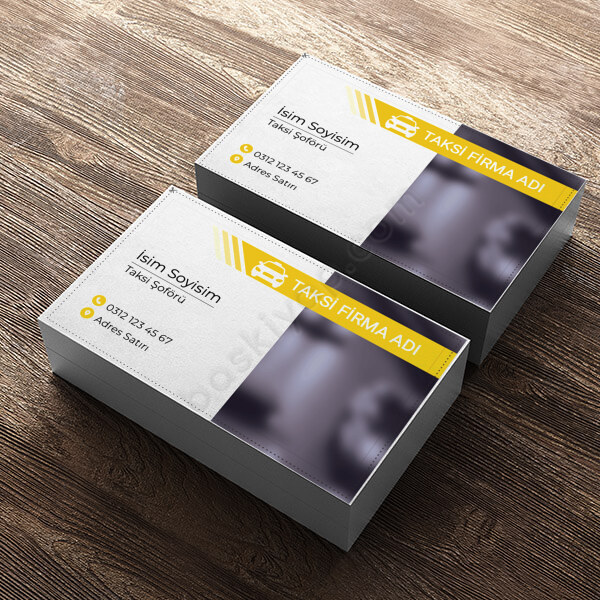 Tek Yön Taksici Kartvizit online tasarla