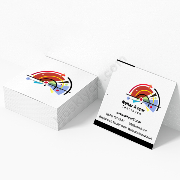 Teknisyen Kare Kartvizit online tasarla