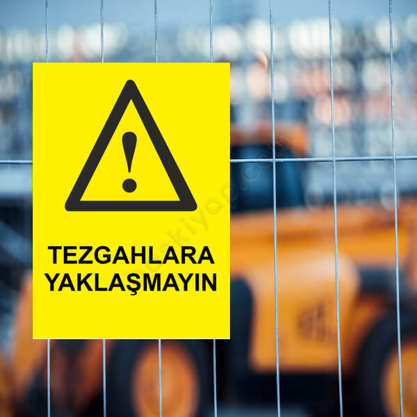 Tezgahlara Yaklaşmayın Etiketi online tasarla