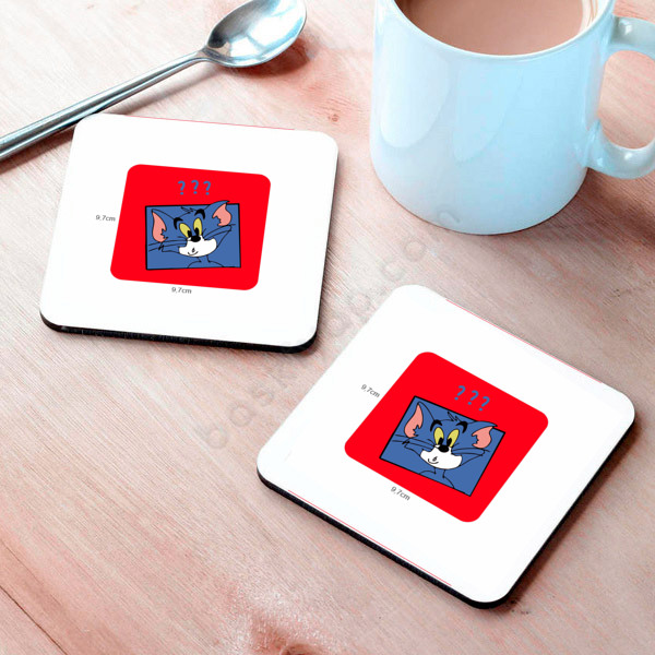Tom Ve Jerry Tasarım 2  Bardak Altlığı online tasarla