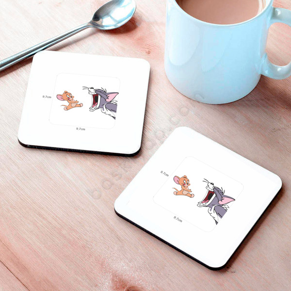 Tom Ve Jerry Tasarım Bardak Altlığı online tasarla