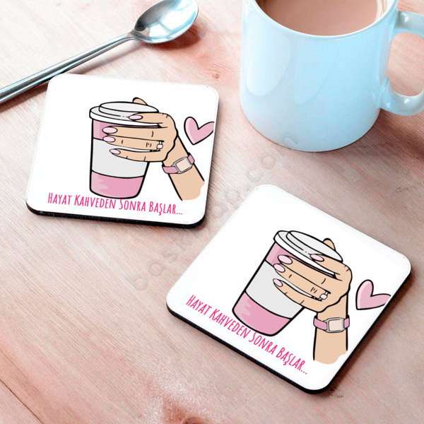 Trenta Tasarımlı Kişiye Özel Baskılı Metal Bardak Altlığı online tasarla