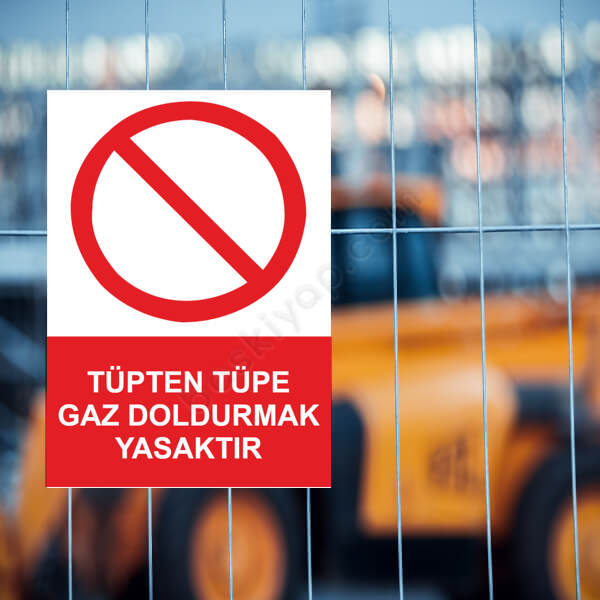Tüpten Tüpe Gaz Doldurmak Yasaktır Etiketi online tasarla