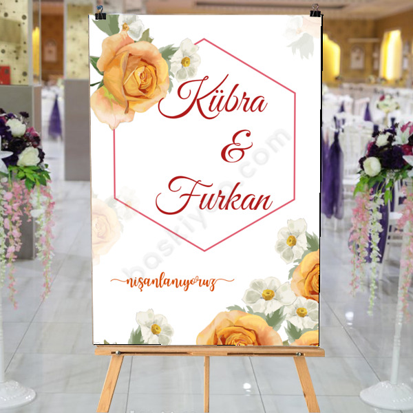 Turuncu Gül Tasarm Afiş online tasarla