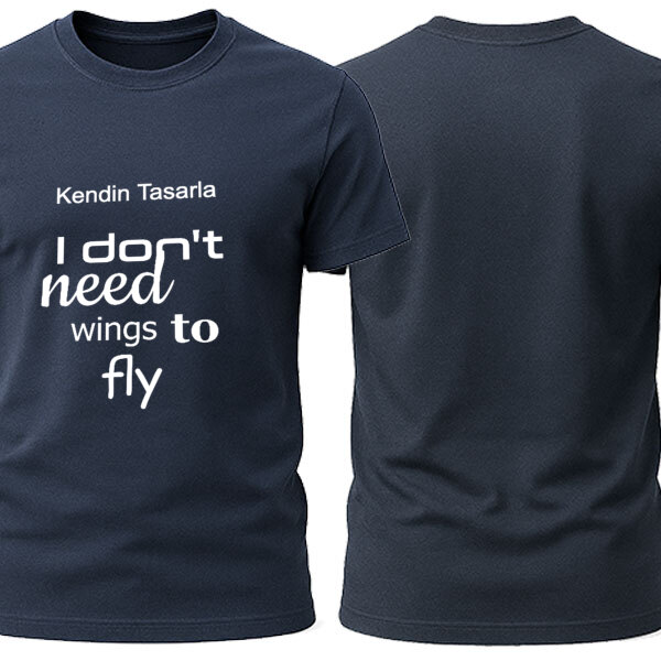 Unisex Lacivert Kişiye Özel Tişört Kendin Tasarla | 15414 online tasarla