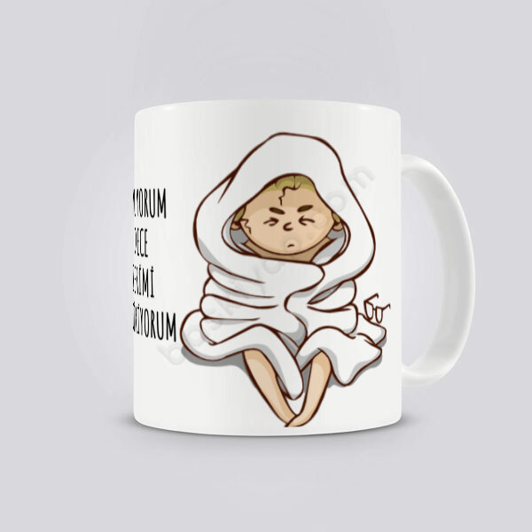 Uyumuyorum Tasarım 2 Kupa Bardak online tasarla