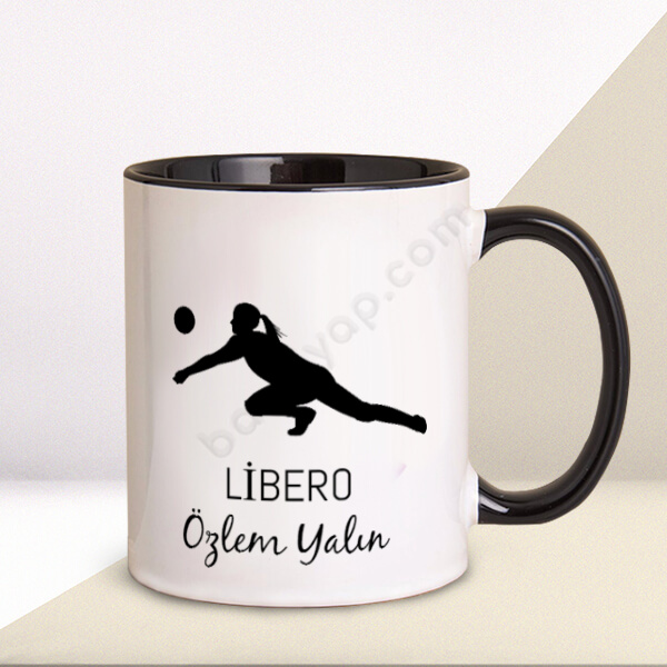 Voleybol Tasarım 2 Siyah Kupa online tasarla