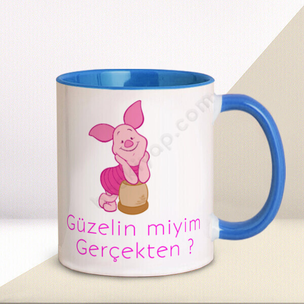 Winnie The Pooh Güzelin Miyim Gerçekten Tasarımlı Kupa online tasarla