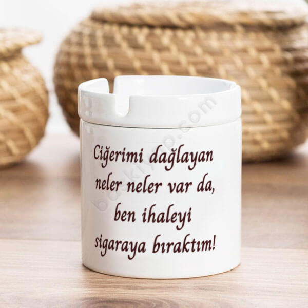 Yazı Baskılı Küllük online tasarla