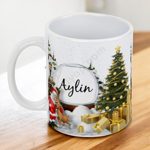 Yeni Yıl Temalı İsme Özel Kupa online tasarla