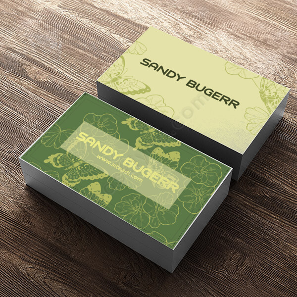 Yeşil Çiçek Tasarımlı Çiçek-Peyzaj Kartviziti online tasarla