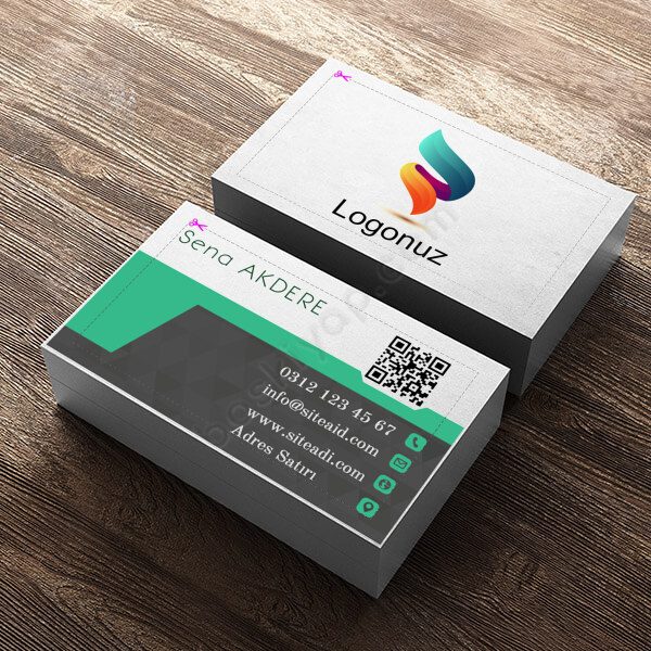 Yeşil Tasarım Kartvizit online tasarla