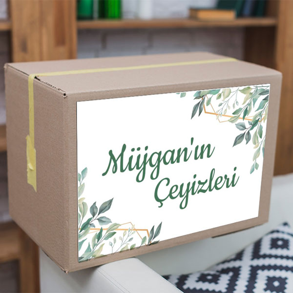 Yeşil Yaprak Desenli online tasarla