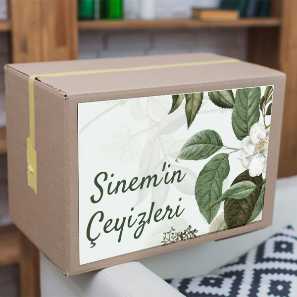 Yeşil Yapraklı Beyaz Çiçekli online tasarla