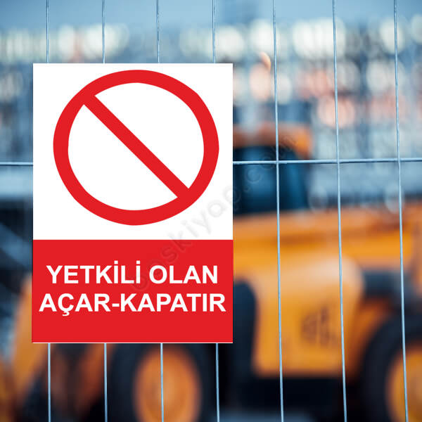 Yetkili Olan Açar Kapatır Etiket online tasarla
