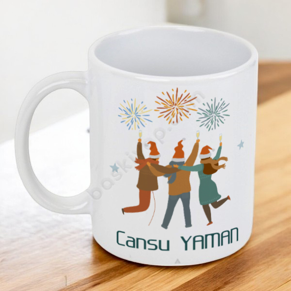 Yılbaşı 2 Tasarımlı Kupa online tasarla