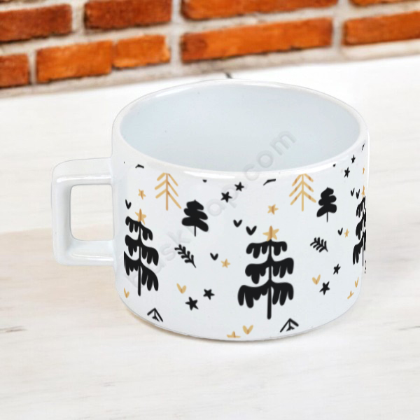 Yılbaşı Konseptli 3 Nescafe Fincanı online tasarla