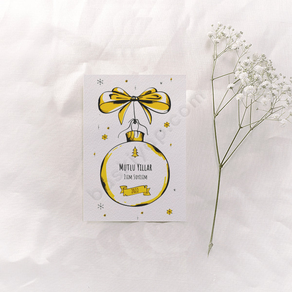 Yılbaşı Konseptli Anı Kartı online tasarla