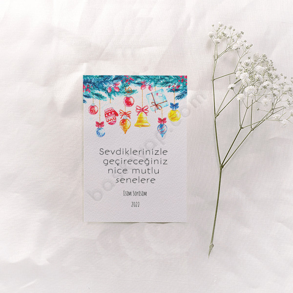 Yılbaşı Konseptli Anı Kartı 2 online tasarla