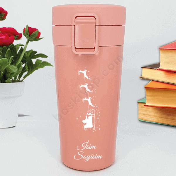 Yılbaşı Tasarımlı Çelik Termos online tasarla