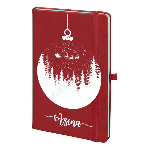 Yılbaşı Tasarımlı 2 Kırmızı Ajanda online tasarla