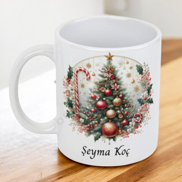 Yılbaşı Tasarımlı Baskılı Kupa online tasarla