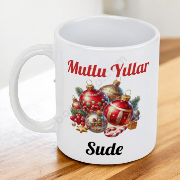 Yılbaşı Tasarımlı Kupa Bardak online tasarla