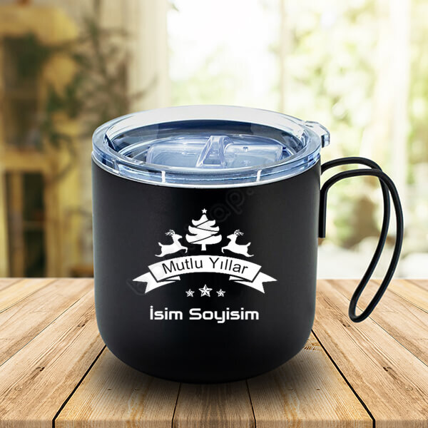 Yılbaşı Tasarımlı Termos Bardak online tasarla