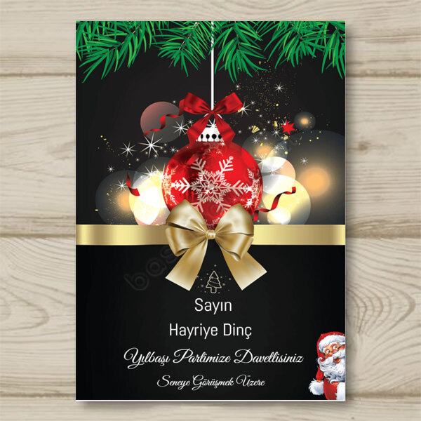 Yılbaşına Özel Davetiye 10X15 online tasarla