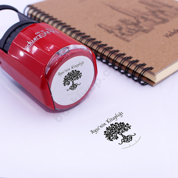 Yuvarlak Kütüphane Kaşesi  2 online tasarla