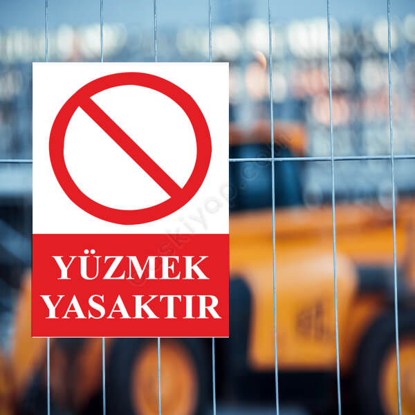 Yüzmek Yasaktır Levhası online tasarla