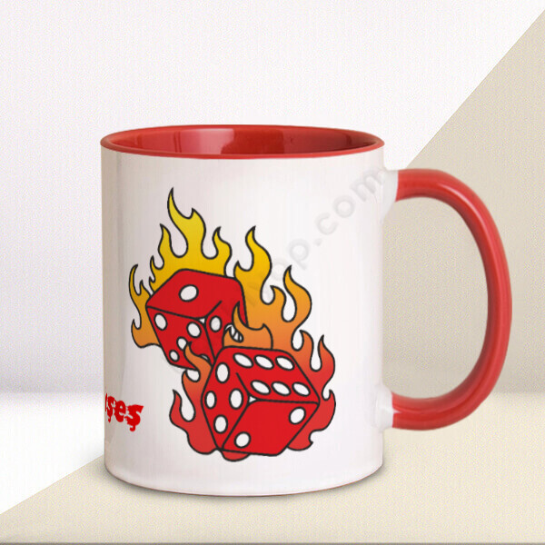 Zar Tasarımlı Kırmızı Kupa online tasarla